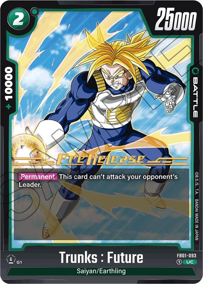 Trunks : Future - FB01-093, Awakened Pulse Pre-Release Cards FB01-093