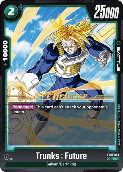 Trunks : Future - FB01-093, Awakened Pulse Pre-Release Cards FB01-093
