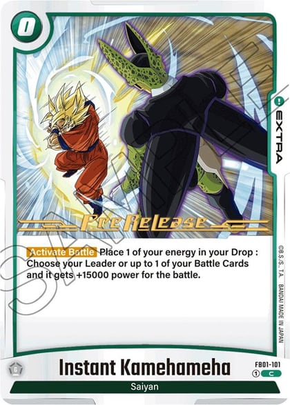 Instant Kamehameha, Awakened Pulse Pre-Release Cards FB01-101
