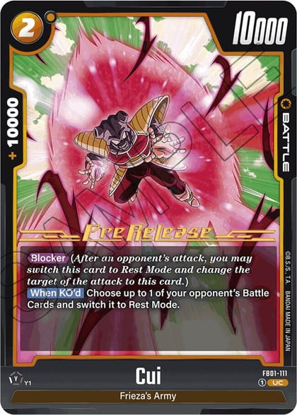 Cui, Awakened Pulse Pre-Release Cards FB01-111