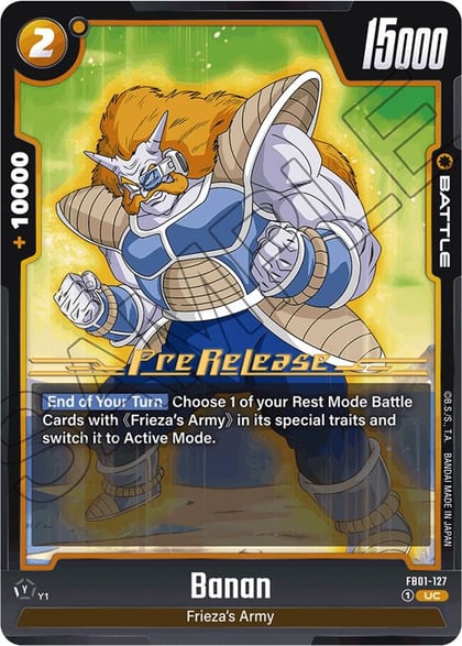 Banan, Awakened Pulse Pre-Release Cards FB01-127