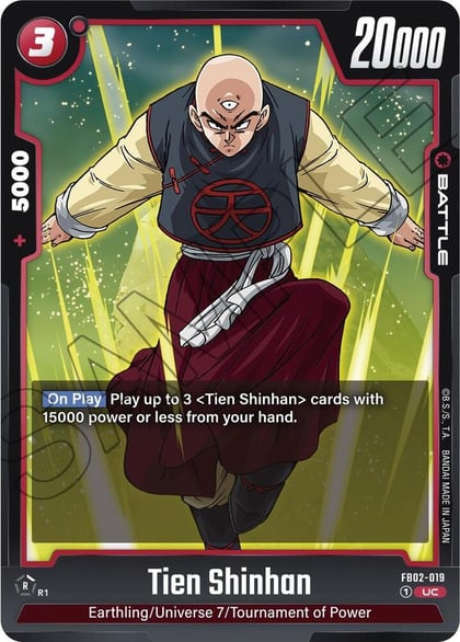 Tien Shinhan - FB02-019, Blazing Aura FB02-019