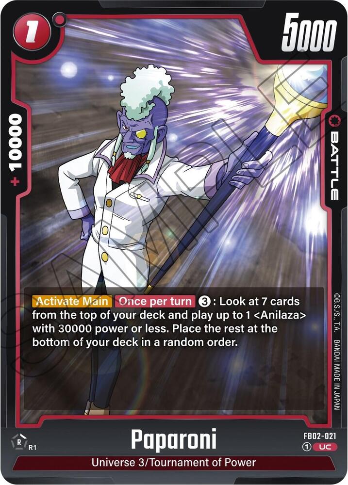 Paparoni, Blazing Aura FB02-021