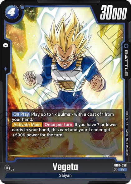 Vegeta - FB02-058, Blazing Aura FB02-058