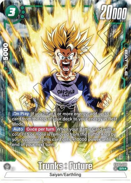 Trunks : Future - FB02-091 (Alternate Art), Blazing Aura FB02-091