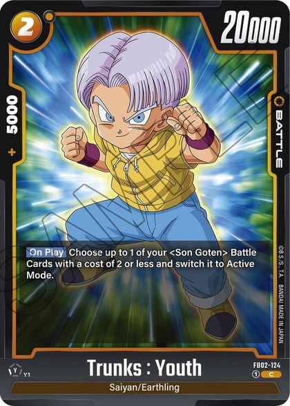 Trunks : Youth, Blazing Aura FB02-124