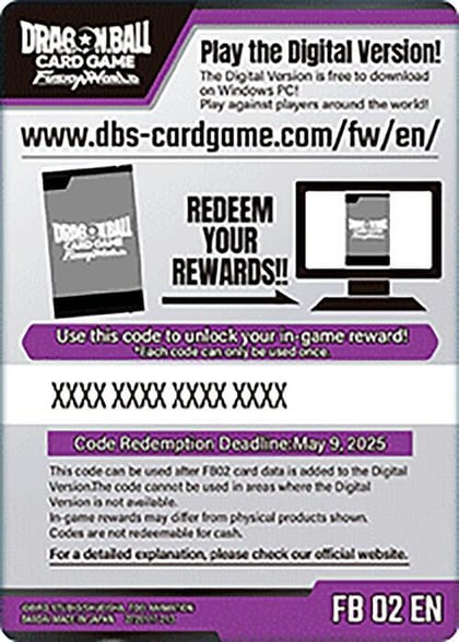 Code Card - Blazing Aura Booster (FB02), Blazing Aura P552289