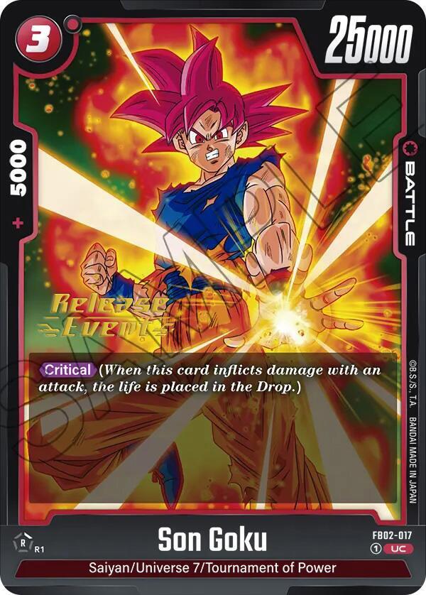 Son Goku - FB02-017, Blazing Aura Release Event Cards FB02-017