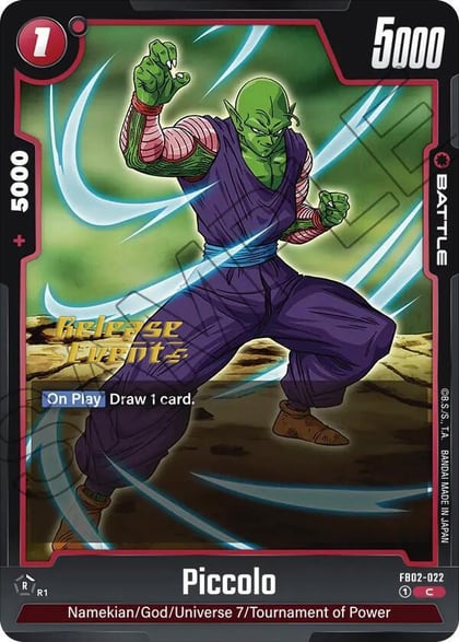 Piccolo - FB02-022, Blazing Aura Release Event Cards FB02-022