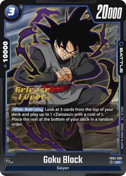 Goku Black - FB02-039, Blazing Aura Release Event Cards FB02-039