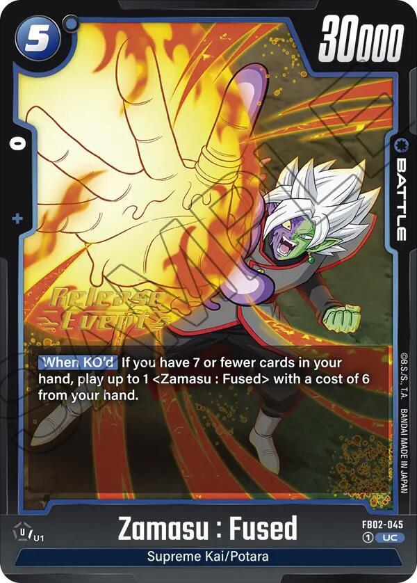 Zamasu : Fused - FB02-045, Blazing Aura Release Event Cards FB02-045