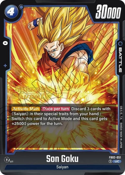 Son Goku - FB02-051, Blazing Aura Release Event Cards FB02-051