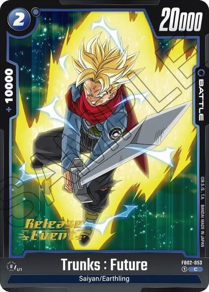 Trunks : Future - FB02-053, Blazing Aura Release Event Cards FB02-053