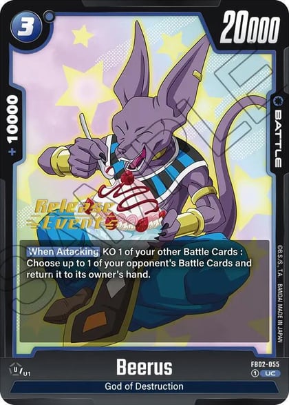 Beerus - FB02-055, Blazing Aura Release Event Cards FB02-055