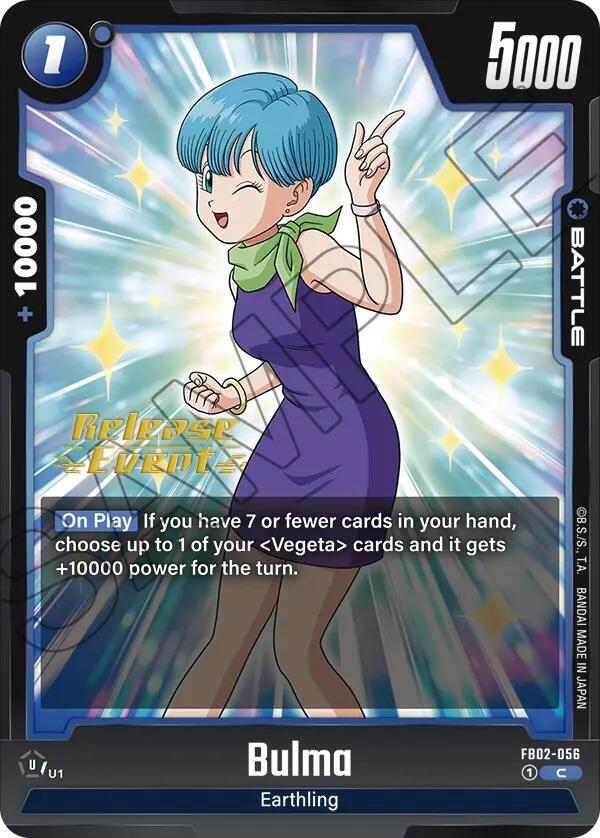 Bulma - FB02-056, Blazing Aura Release Event Cards FB02-056