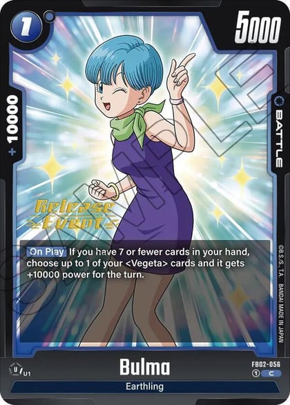 Bulma - FB02-056, Blazing Aura Release Event Cards FB02-056