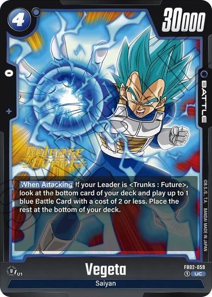 Vegeta - FB02-059, Blazing Aura Release Event Cards FB02-059