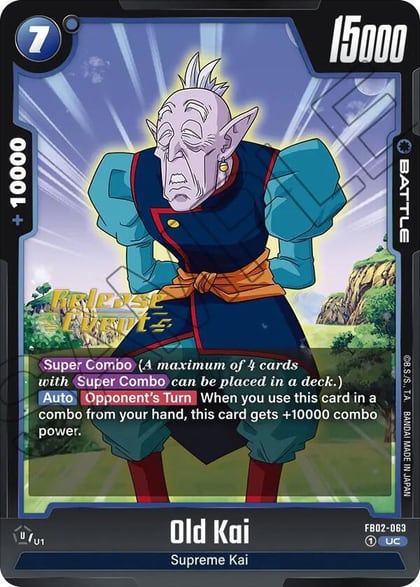 Old Kai, Blazing Aura Release Event Cards FB02-063