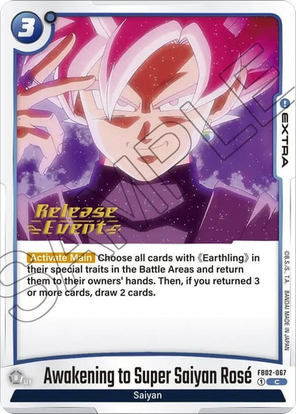Awakening to Super Saiyan Rose, Blazing Aura Release Event Cards FB02-067