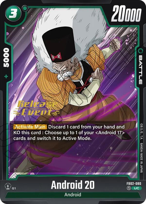 Android 20, Blazing Aura Release Event Cards FB02-080