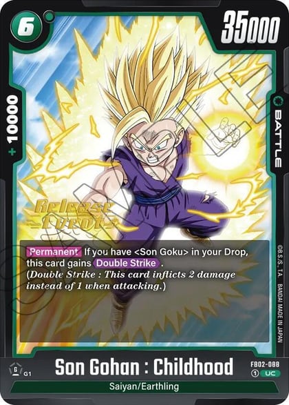 Son Gohan : Childhood - FB02-088, Blazing Aura Release Event Cards FB02-088