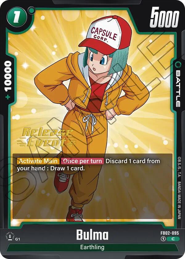 Bulma - FB02-095, Blazing Aura Release Event Cards FB02-095