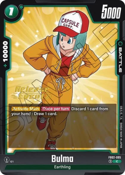 Bulma - FB02-095, Blazing Aura Release Event Cards FB02-095