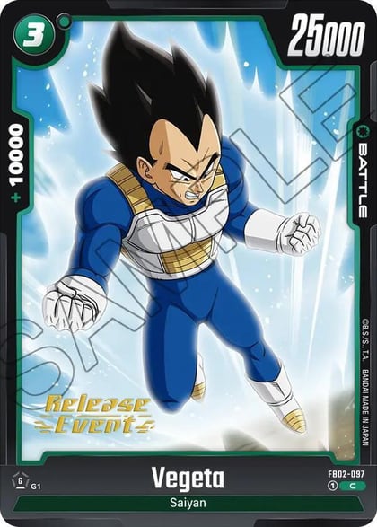 Vegeta - FB02-097, Blazing Aura Release Event Cards FB02-097