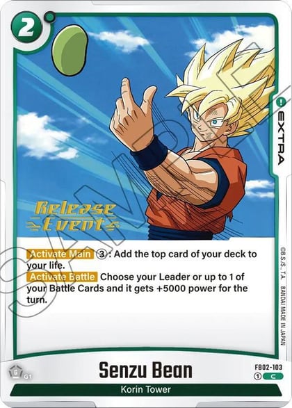 Senzu Bean, Blazing Aura Release Event Cards FB02-103