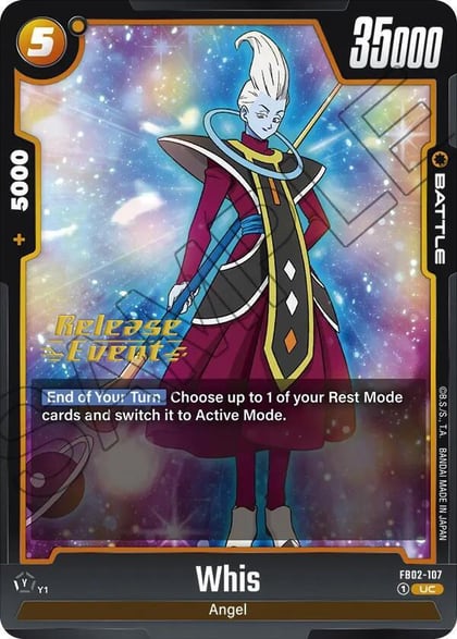 Whis - FB02-107, Blazing Aura Release Event Cards FB02-107