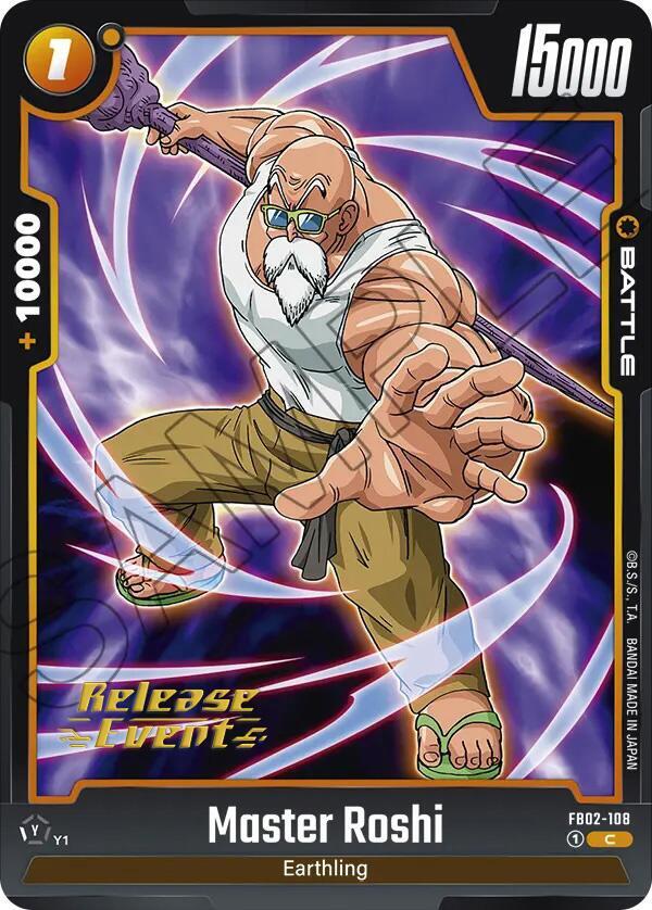 Master Roshi - FB02-108, Blazing Aura Release Event Cards FB02-108