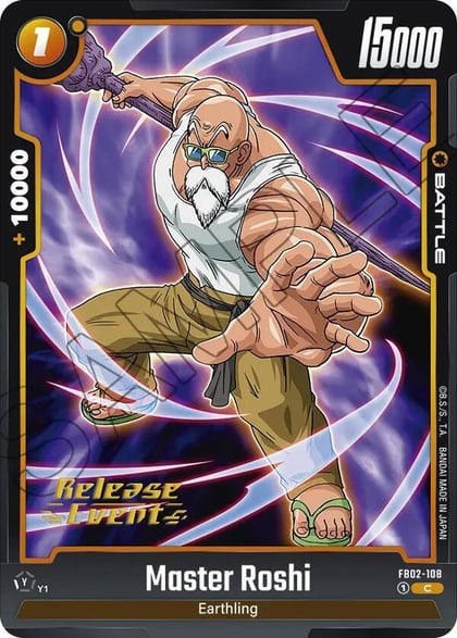 Master Roshi - FB02-108, Blazing Aura Release Event Cards FB02-108