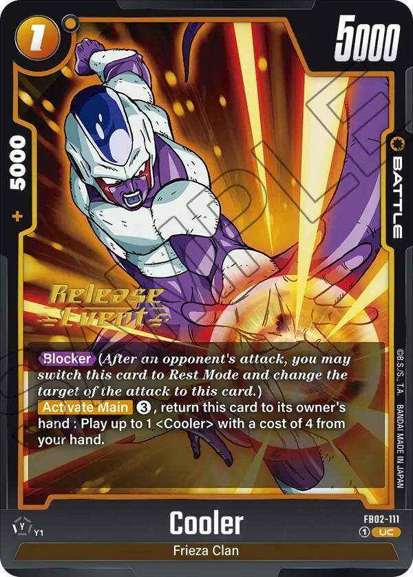 Cooler, Blazing Aura Release Event Cards FB02-111