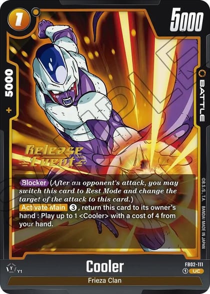 Cooler, Blazing Aura Release Event Cards FB02-111