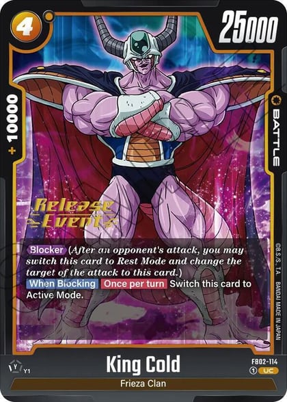 King Cold, Blazing Aura Release Event Cards FB02-114