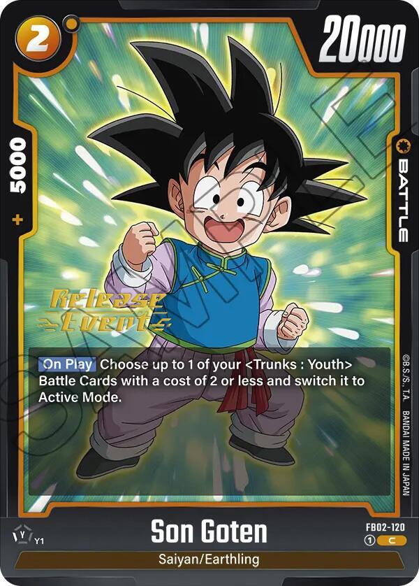 Son Goten - FB02-120, Blazing Aura Release Event Cards FB02-120