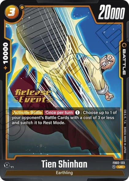 Tien Shinhan - FB02-123, Blazing Aura Release Event Cards FB02-123