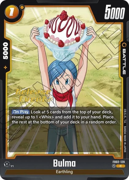 Bulma - FB02-129, Blazing Aura Release Event Cards FB02-129
