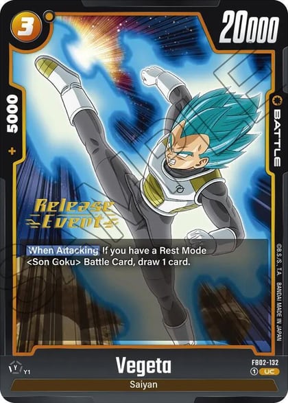 Vegeta - FB02-132, Blazing Aura Release Event Cards FB02-132