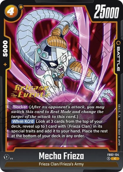 Mecha Frieza, Blazing Aura Release Event Cards FB02-134