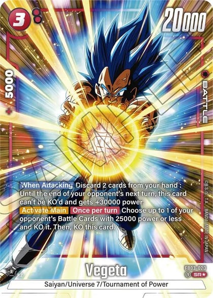 Vegeta - FB03-020 (Alternate Art), Raging Roar FB03-020