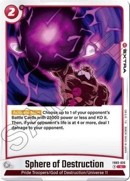 Sphere of Destruction, Raging Roar FB03-026