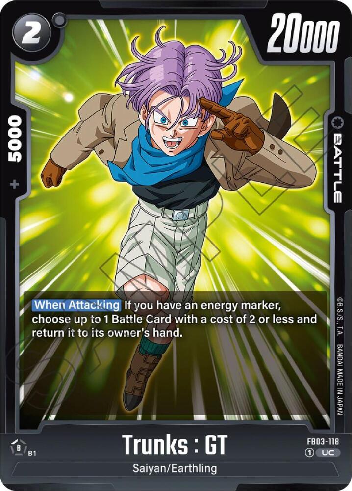 Trunks : GT - FB03-118, Raging Roar FB03-118