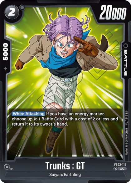 Trunks : GT - FB03-118, Raging Roar FB03-118