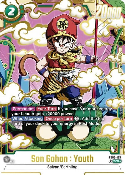 Son Gohan : Youth - FB03-139 (Alternate Art), Raging Roar FB03-139