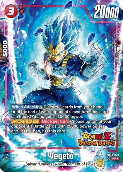 Vegeta - FB03-020 (Dragon Ball Z Dokkan Battle Alternate Art), Raging Roar Alternate Art Reprints FB03-020