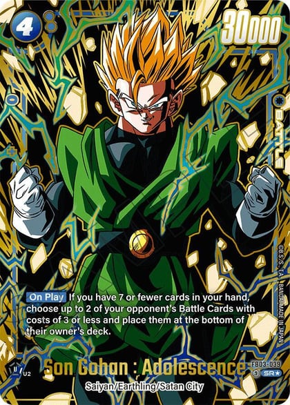 Son Gohan : Adolescence (Alternate Art), Raging Roar Alternate Art Reprints FB03-039