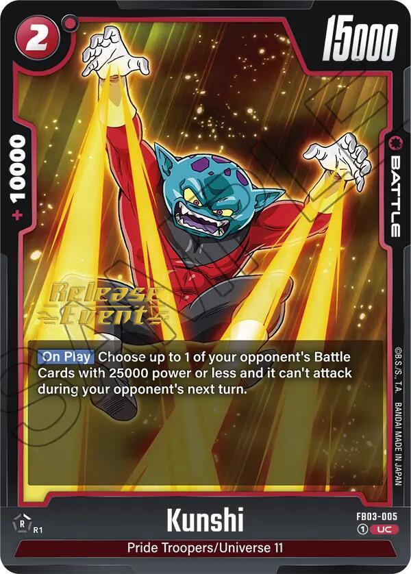 Kunshi, Raging Roar Release Event Cards FB03-005