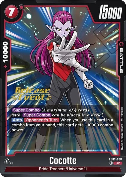 Cocotte, Raging Roar Release Event Cards FB03-008