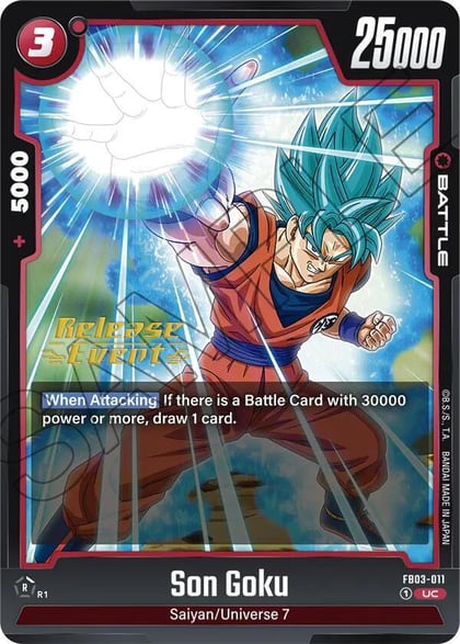 Son Goku - FB03-011, Raging Roar Release Event Cards FB03-011